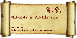 Mikulás Viktória névjegykártya