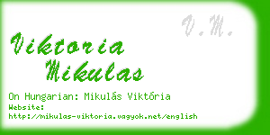 viktoria mikulas business card